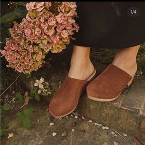 Doen Anouk Clog in suede cognac size 37